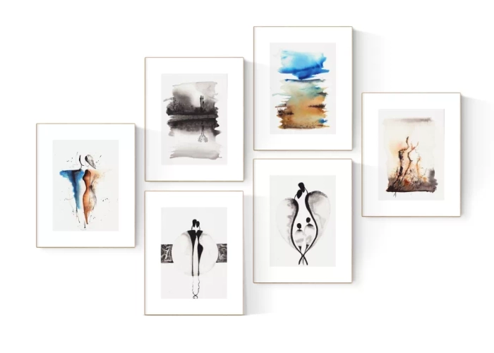 Zestaw grafik, galeria ścienna