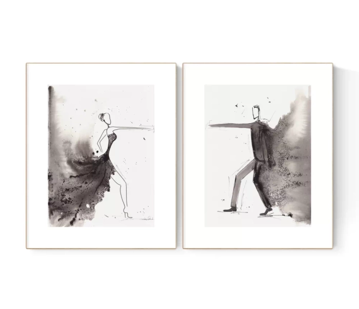 Dyptyk, elegancki zestaw grafik artystycznych