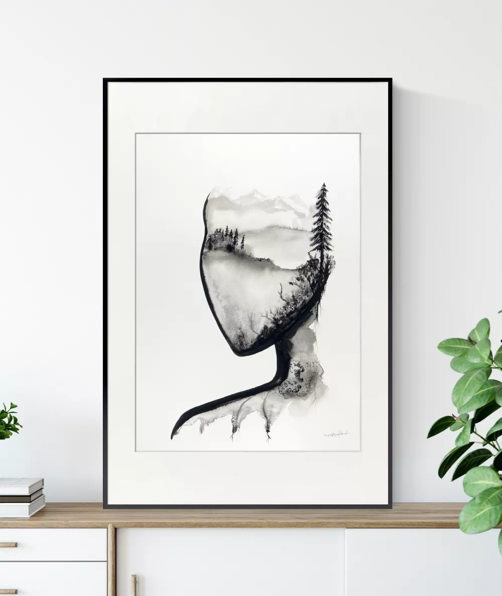 grafika-z-motywem-roslinnym-gory-plakat-artystyczny-gory