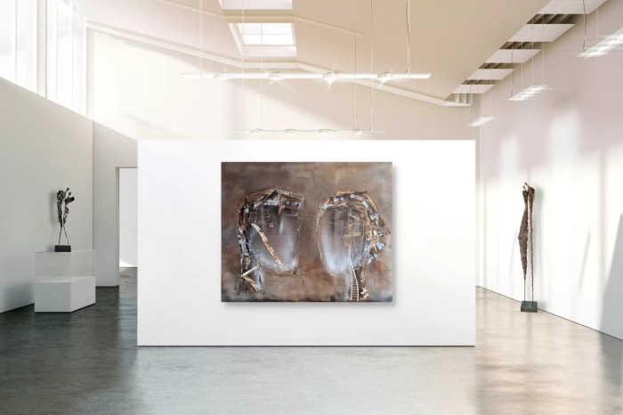 Duży obraz olejny 120x180 Sploty, malarstwo współczesne