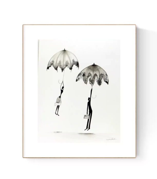 Oryginalna grafika abstrakcyjna minimal-art 40x50
