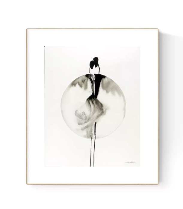 Oryginalna grafika abstrakcyjna minimal-art 40x50