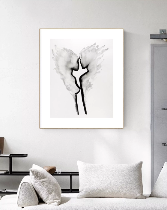 Oryginalna grafika abstrakcyjna minimal-art 40x50