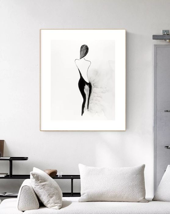 Oryginalna grafika abstrakcyjna minimal-art 40x50