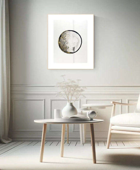 Oryginalna grafika abstrakcyjna minimal-art 40x50