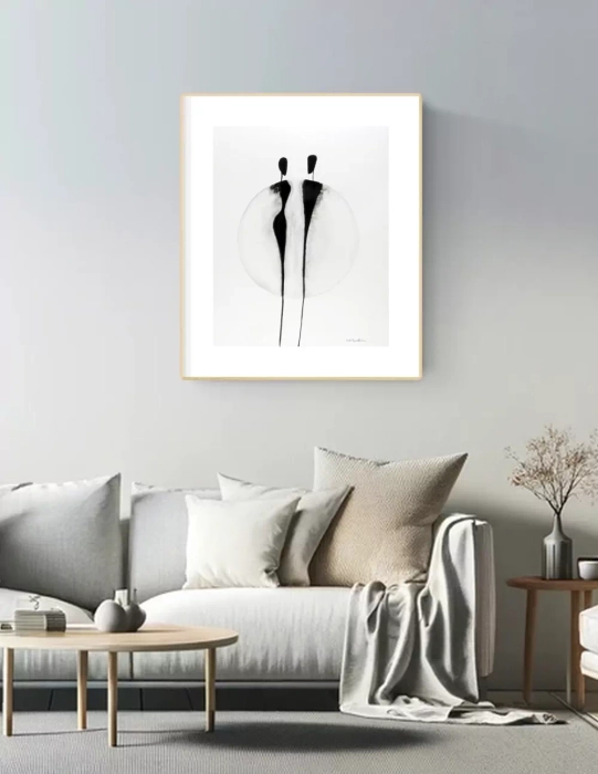 Oryginalna grafika abstrakcyjna minimal-art 40x50