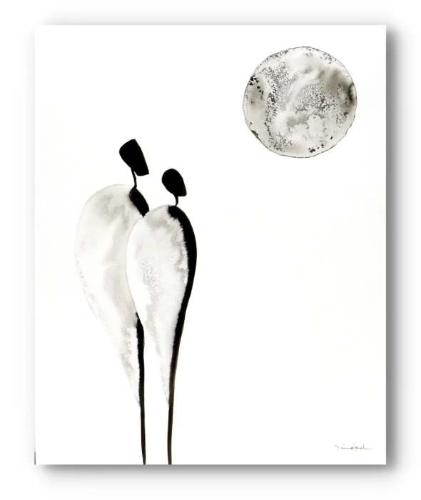Oryginalna grafika abstrakcyjna minimal-art 40x50