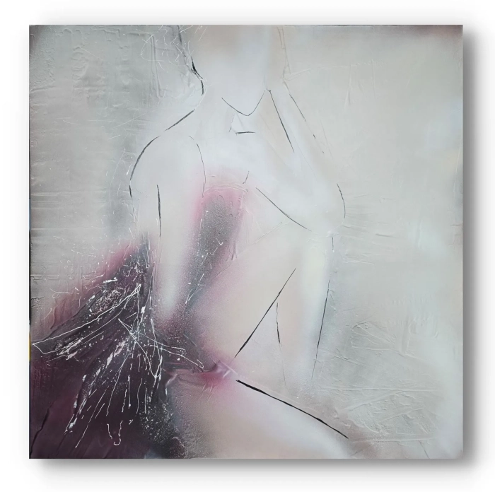 Obrazy akty na płótnie, nowoczesna abstrakcja 120x120