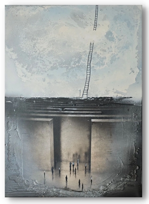 Obrazy surrealizm, nowoczesny obraz 50x70 Exit no.3