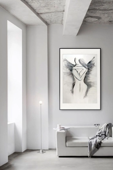 Duża akarela 70x100 minimal-art