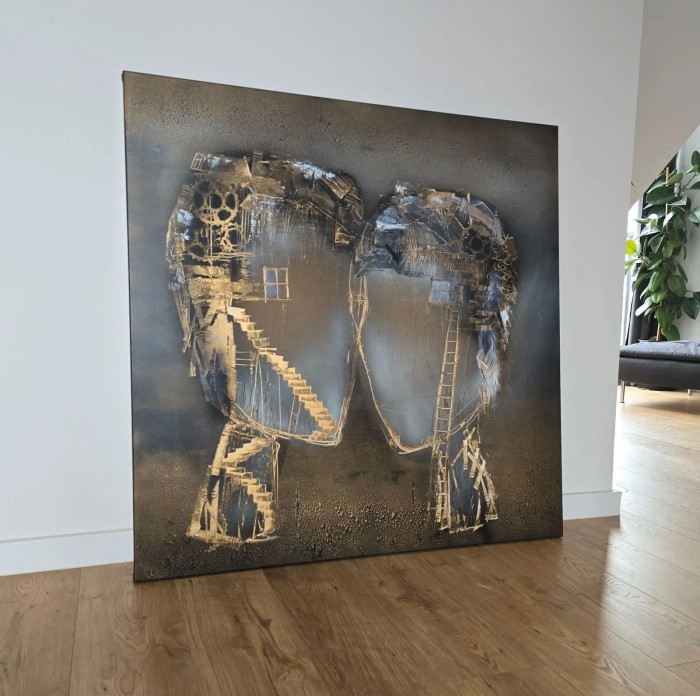 Duży obraz 110x110 cm, Cykl Sploty