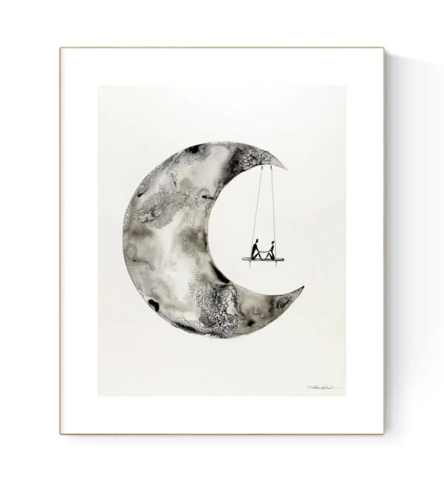 Oryginalna grafika abstrakcyjna minimal-art 40x50