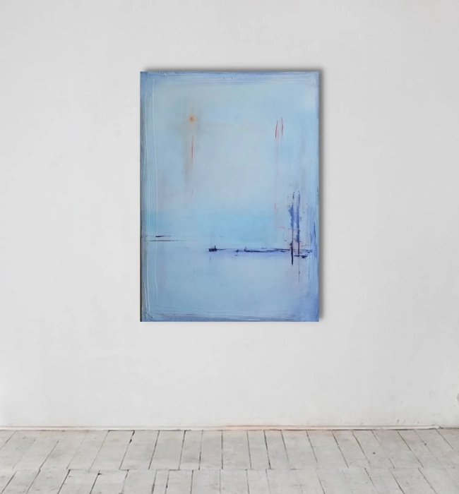 Obraz abstrakcyjny 70x100 MISTY  BLUE