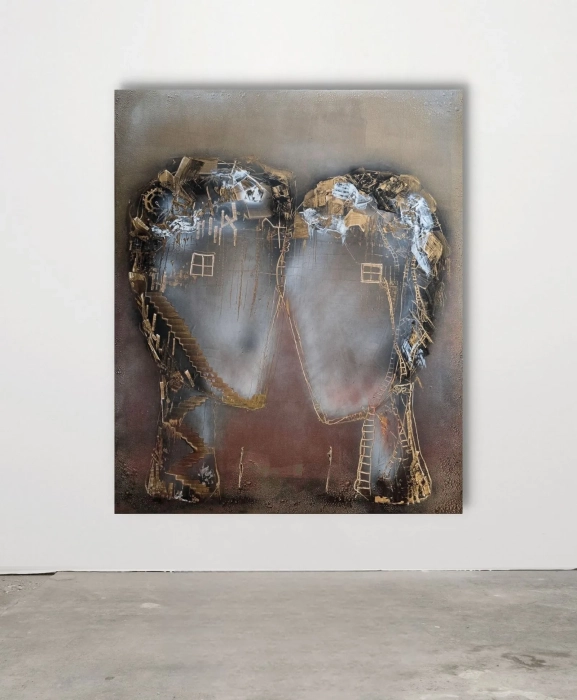 Obraz olejny surrealistyczny, cykl Sploty