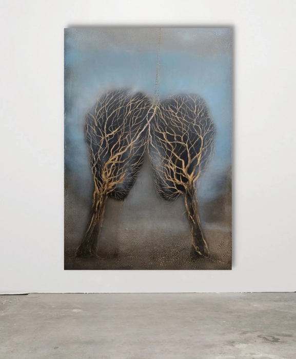 Obraz olejny surrealistyczny, cykl Sploty
