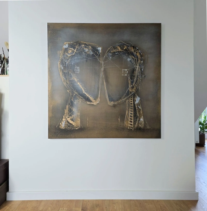 Duży Obraz Sploty 110x110 Młoda Sztuka 