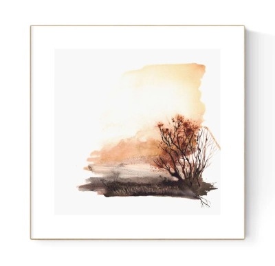 akarela-obraz-abstrakcja-pejzaz-30x30