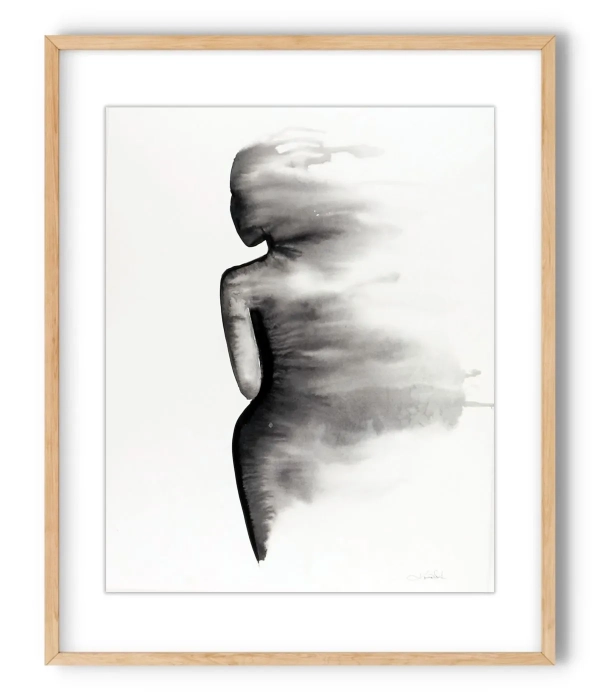 Oryginalna grafika abstrakcyjna minimal-art 40x50