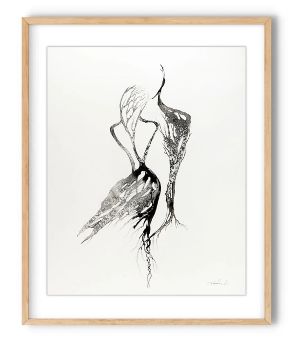 Oryginalna grafika abstrakcyjna minimal-art 40x50