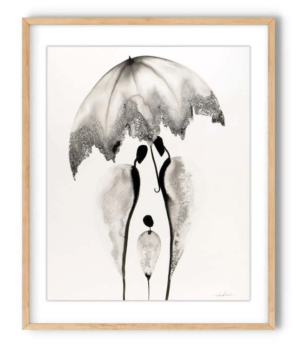Oryginalna grafika abstrakcyjna minimal-art 40x50