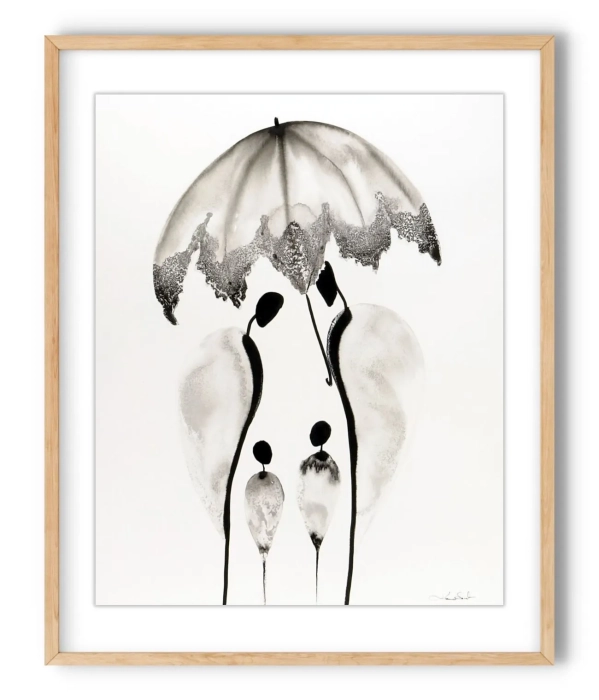 Oryginalna grafika abstrakcyjna minimal-art 40x50
