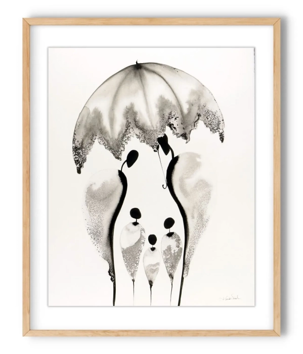 Oryginalna grafika abstrakcyjna minimal-art 40x50