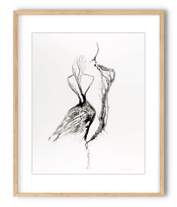 Oryginalna grafika abstrakcyjna minimal-art 40x50