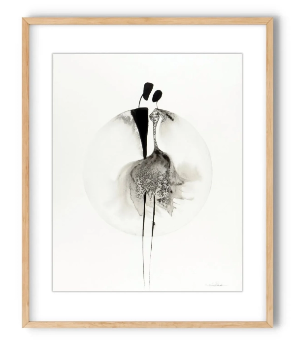 Oryginalna grafika abstrakcyjna minimal-art 40x50