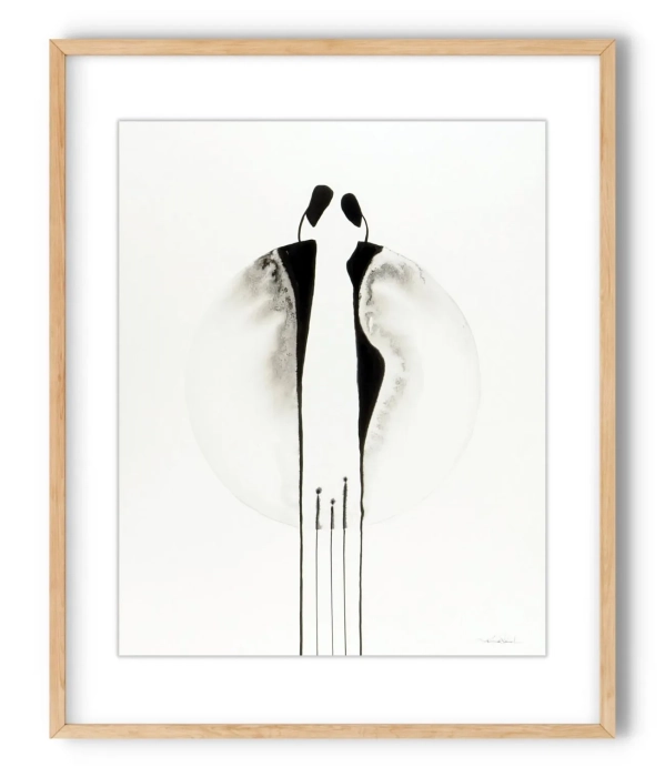 Oryginalna grafika abstrakcyjna minimal-art 40x50