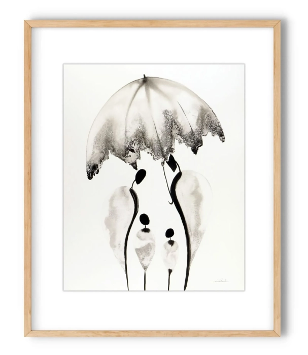 Oryginalna grafika abstrakcyjna minimal-art 40x50 