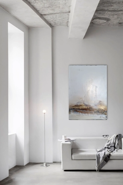 Biało Złota Abstrakcja Balance 70x100