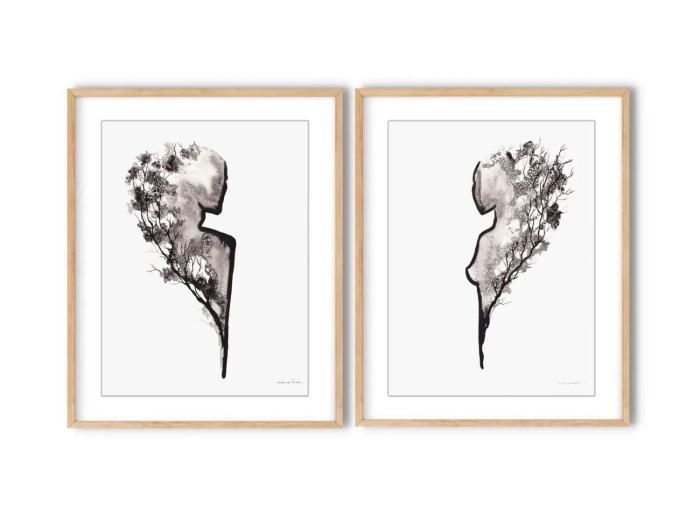 Dyptyk Natura – Ona i On w Harmonii 30x40
