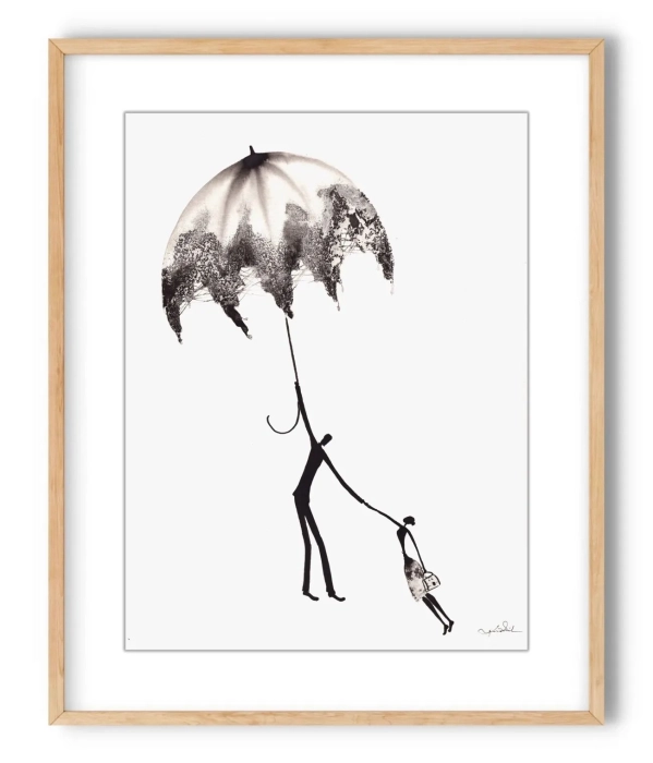 Oryginalna grafika  artystyczna 30x40 elegancki minimailzm