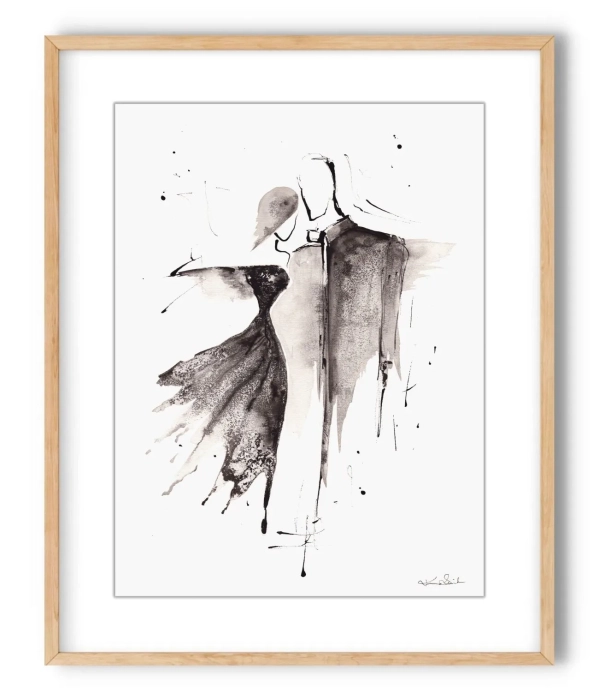 Oryginalna grafika  artystyczna 30x40 elegancki minimailzm