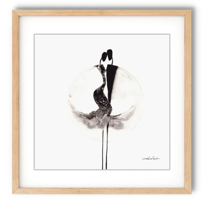 Oryginalna grafika  artystyczna 30x30 elegancki minimailzm
