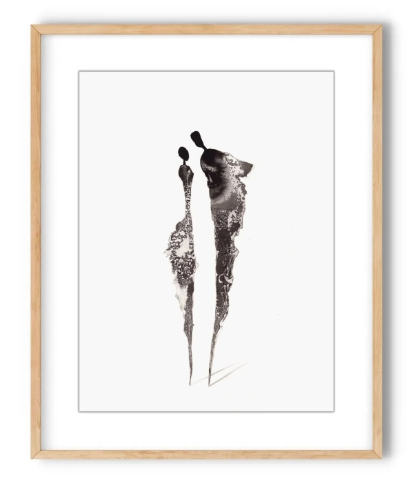 Oryginalna grafika  artystyczna 30x40 elegancki minimailzm