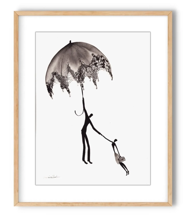 Oryginalna grafika  artystyczna 30x40 elegancki minimailzm