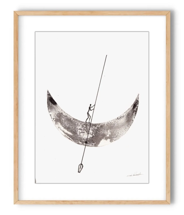 Oryginalna grafika  artystyczna 30x40 elegancki minimailzm