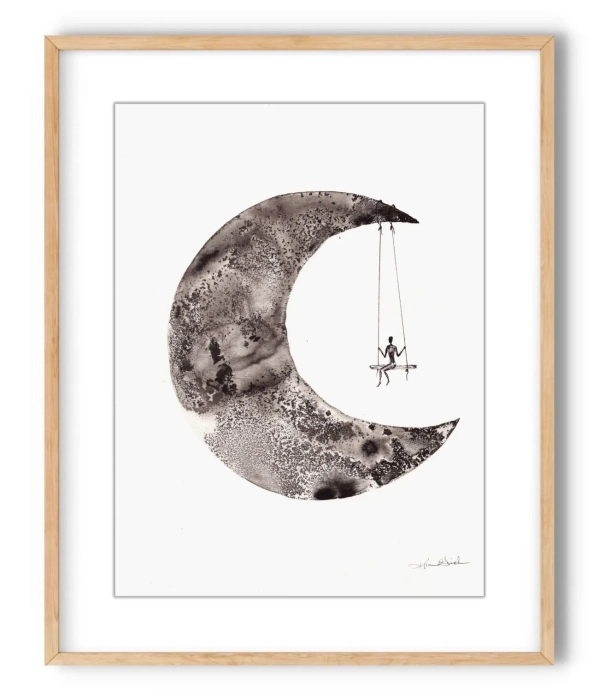 Oryginalna grafika  artystyczna 30x40 elegancki minimailzm