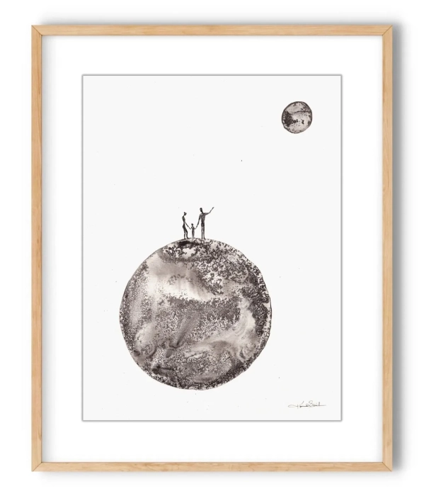 Oryginalna grafika  artystyczna 30x40 elegancki minimailzm