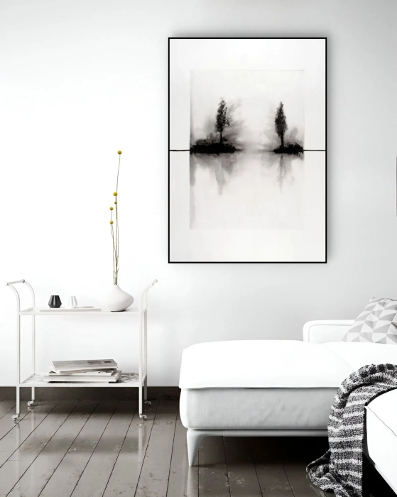 Abstrakcja Tuszem 70x100