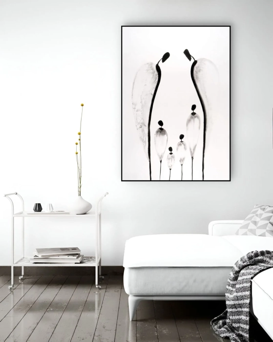 Abstrakcja Tuszem 70x100
