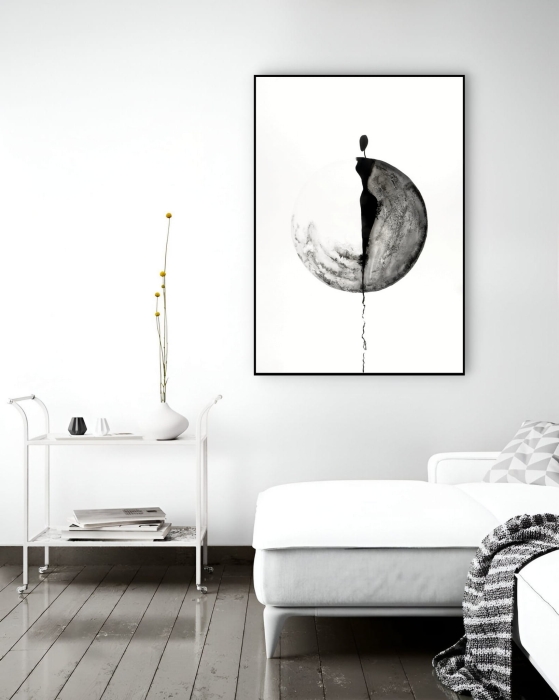Abstrakcja Tuszem 70x100