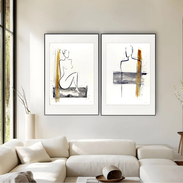 Dyptyk, elegancki zestaw grafik artystycznych 50x70
