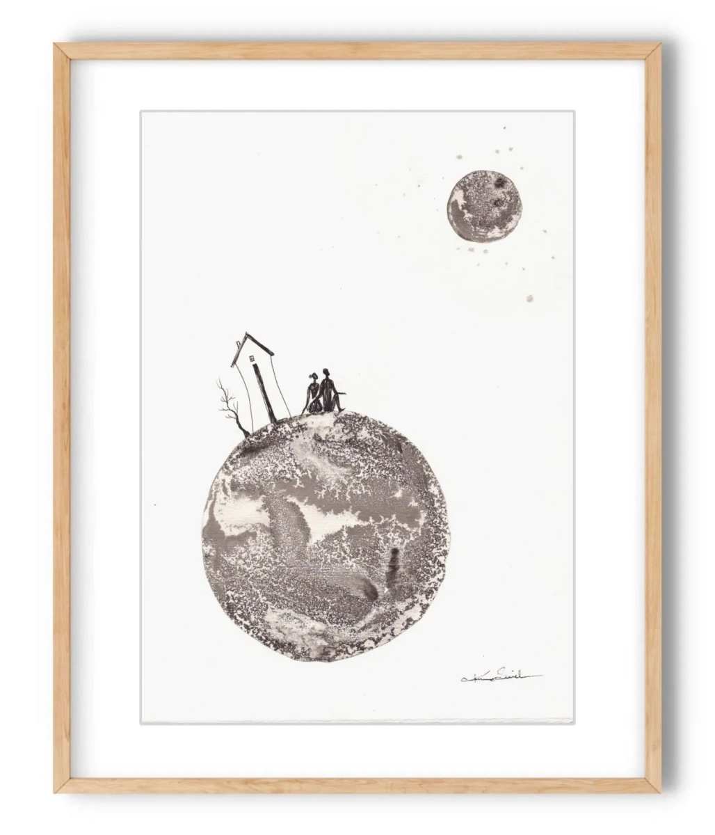 Oryginalna-grafika-rysunek-tuszem-do-ramki-30x40
