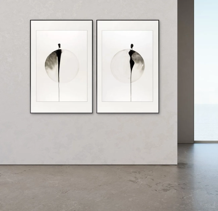 Dyptyk, elegancki zestaw grafik artystycznych 50x70