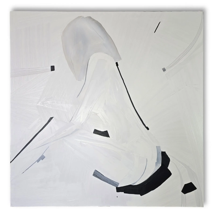 Obraz z Cyklu ESSENCE 120x120 czarno-biały