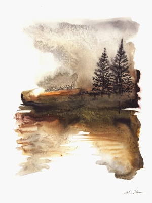 obraz-akwarela-abstrakcja-pejzaz-abstrakcyjny-30x40
