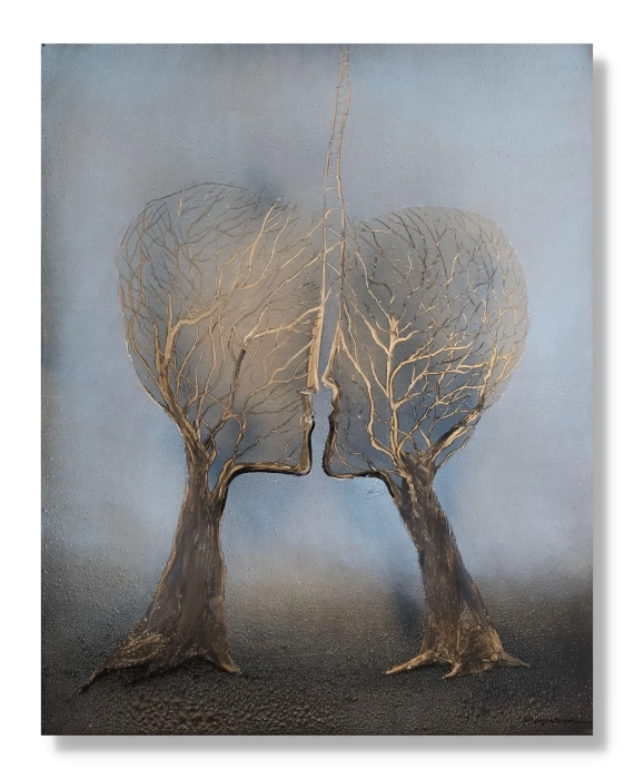 Obraz olejny 100x80 Cykl Sploty