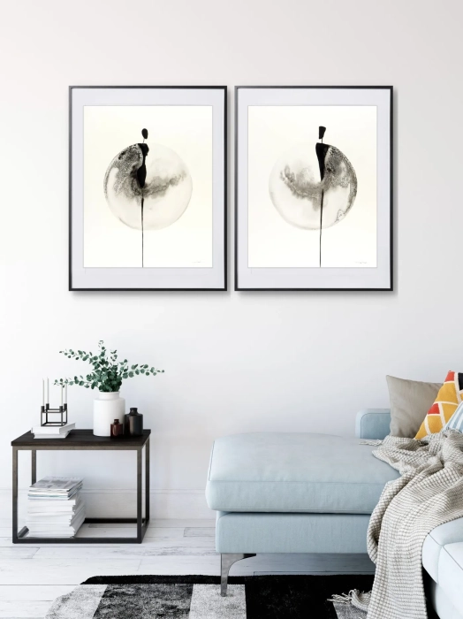 Dyptyk, elegancki zestaw grafik artystycznych 40x50